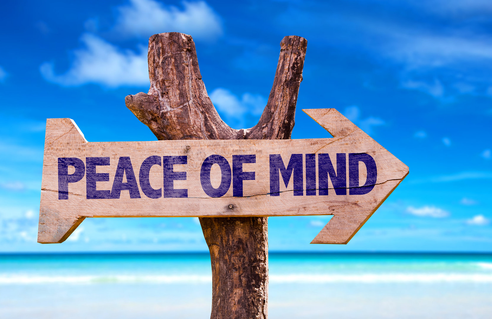 “Peace of Mind” sign