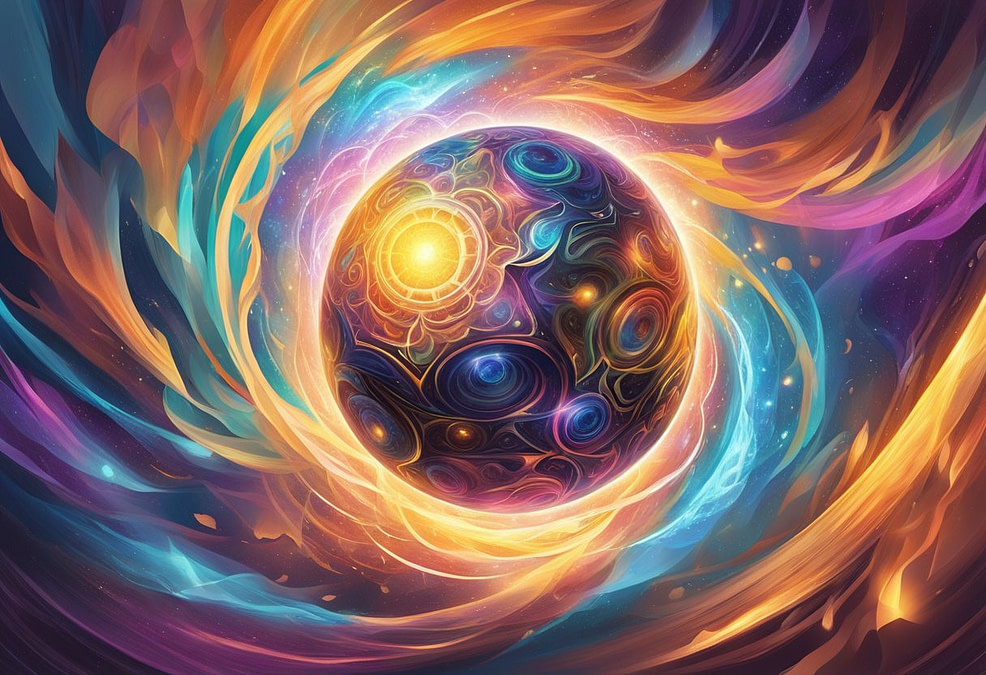 Ball of energy illustration