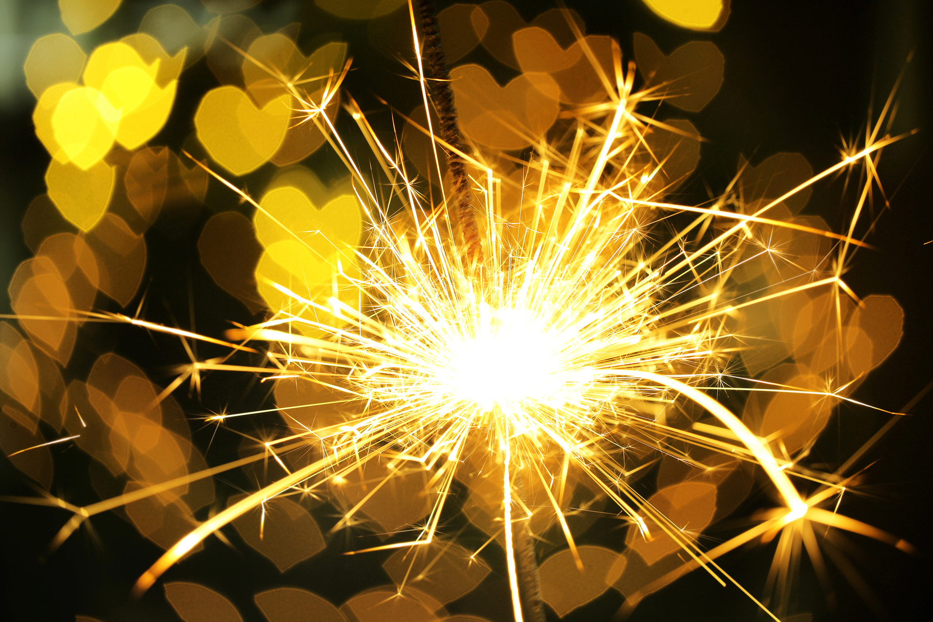 Sparkler in the dark